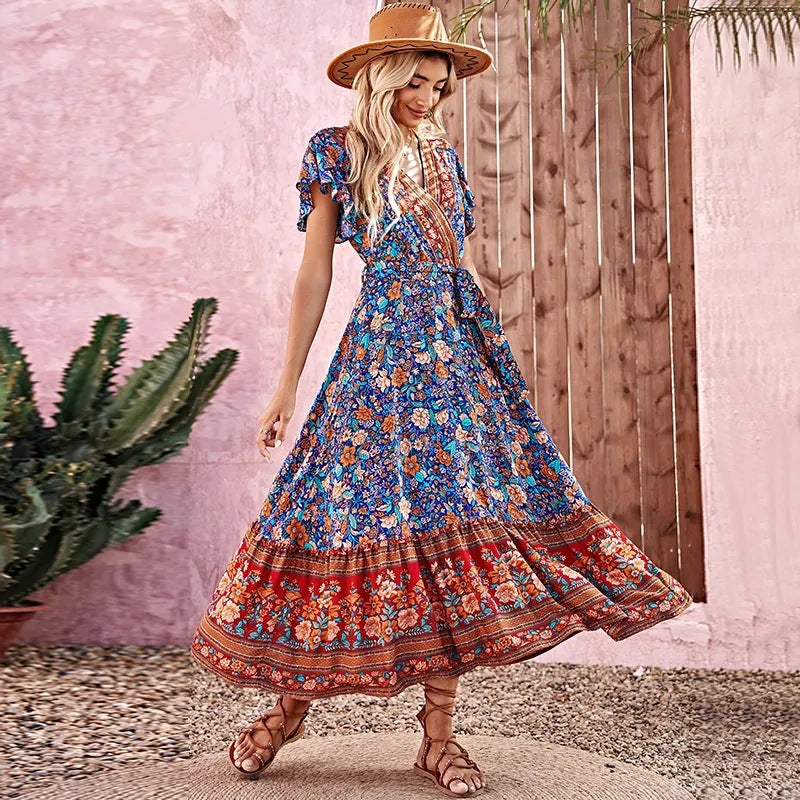 Midi Dress | Navy Multi Floral