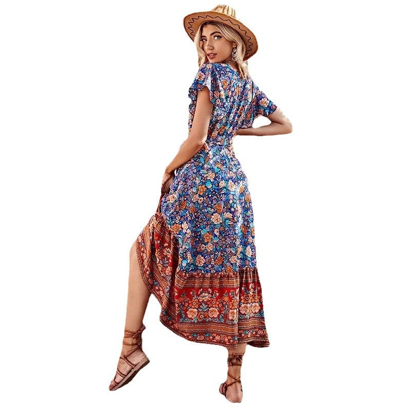 Midi Dress | Navy Multi Floral