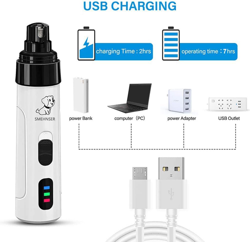 Low-Noise Pets Electric Rechargeable Nail Clippers