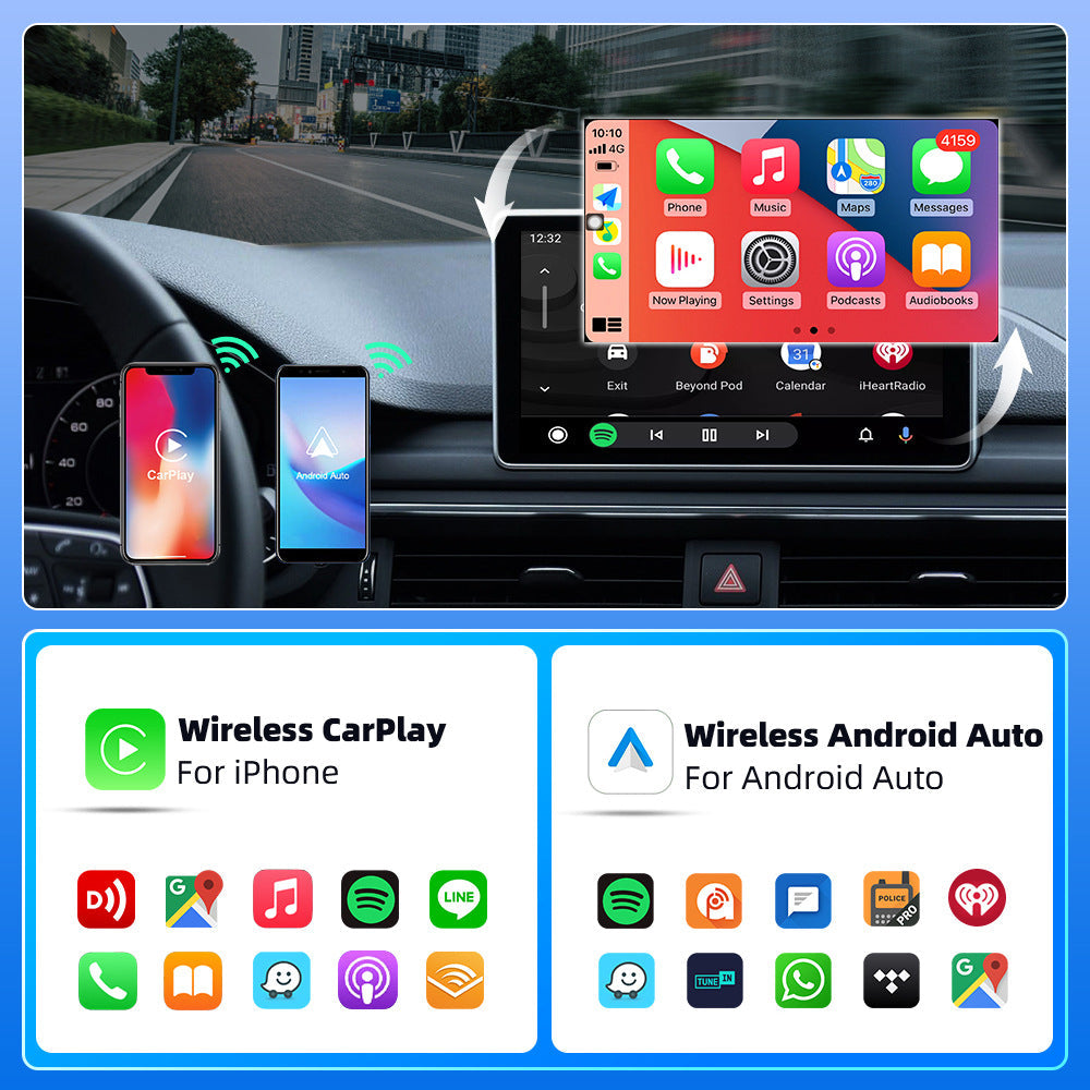 Mini Cube 3.0 Adattatore Wireless per CarPlay e Android Auto