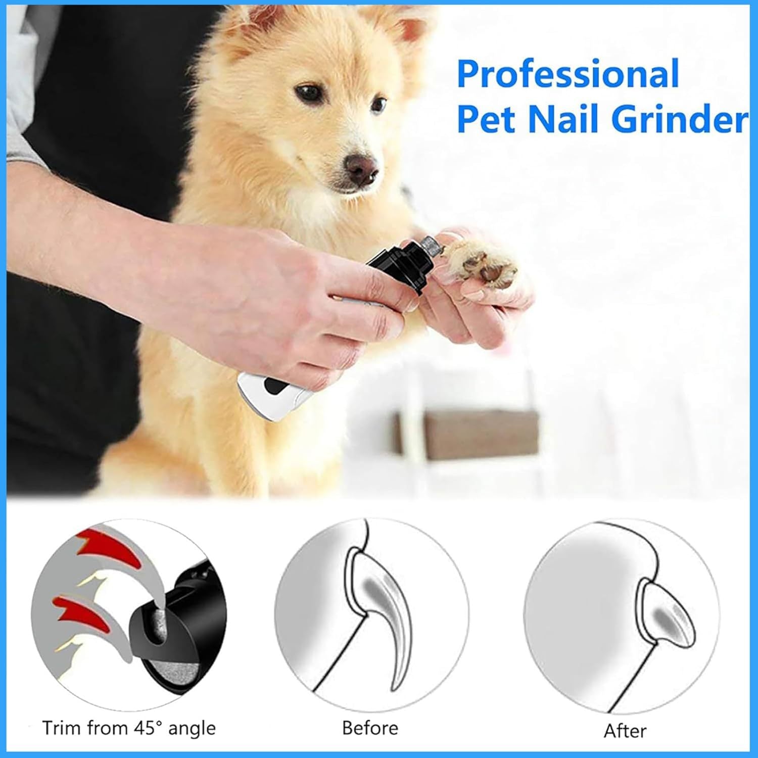 Low-Noise Pets Electric Rechargeable Nail Clippers