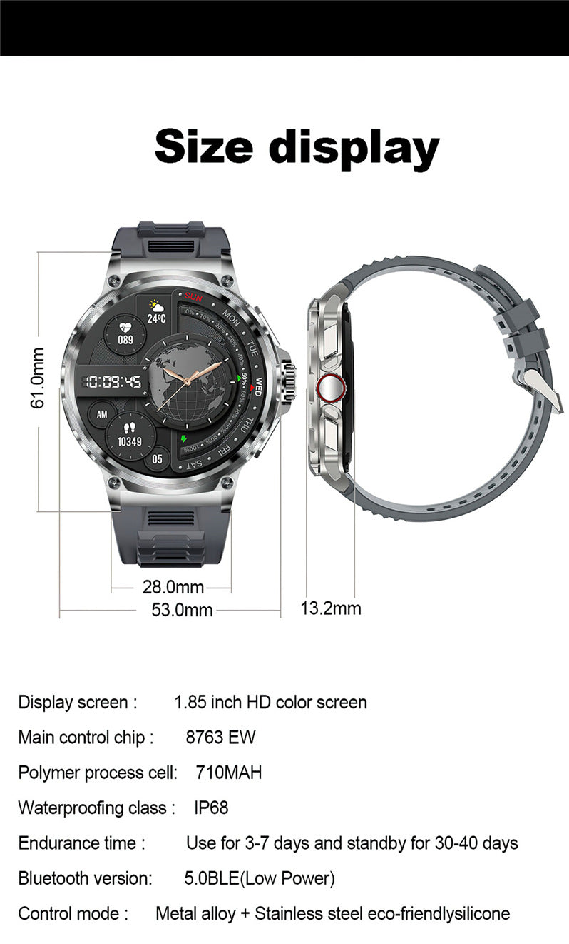 V69 Smartwatch with 1.85-inch Bluetooth Calling Screen