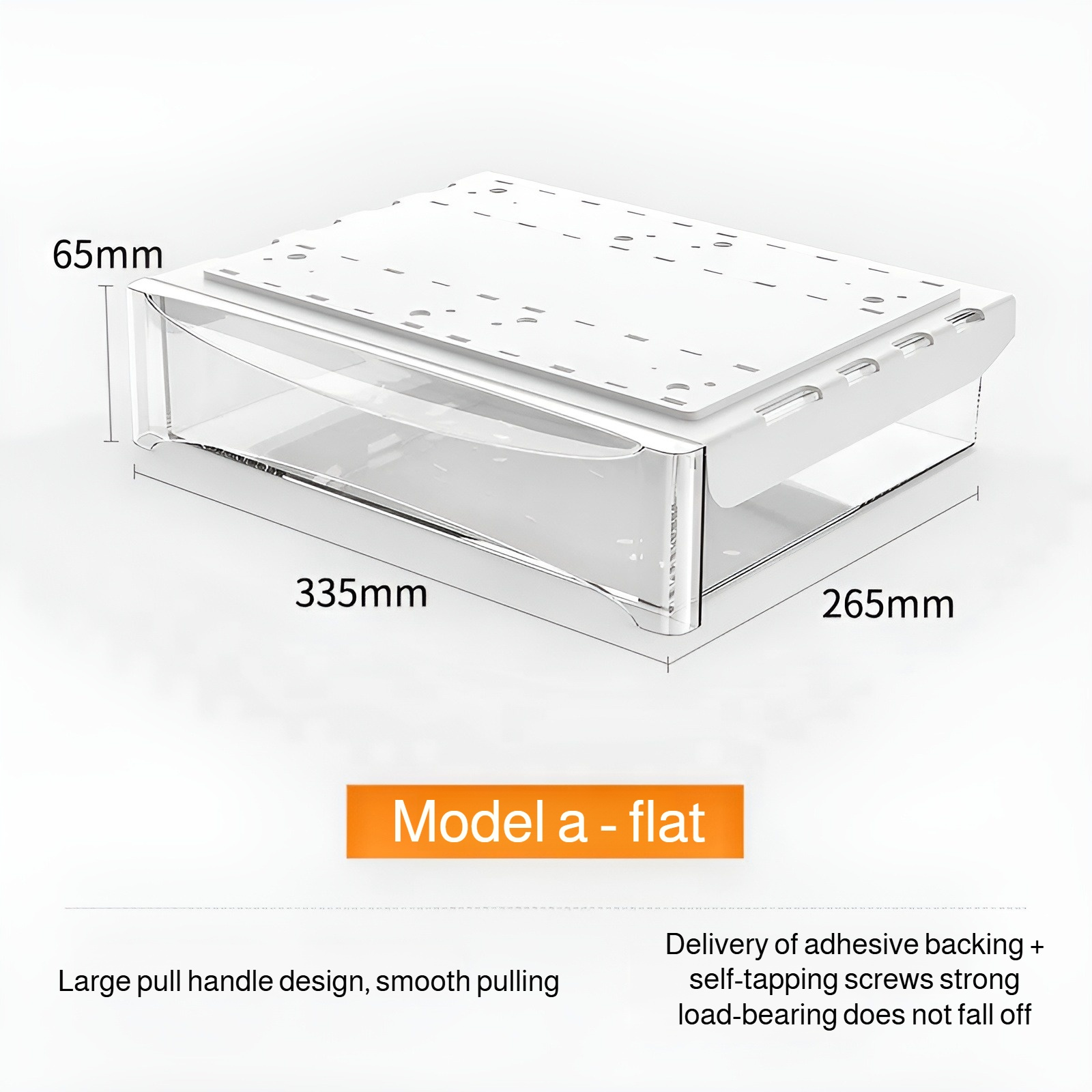 No-Drill Under-Desk Storage Drawer