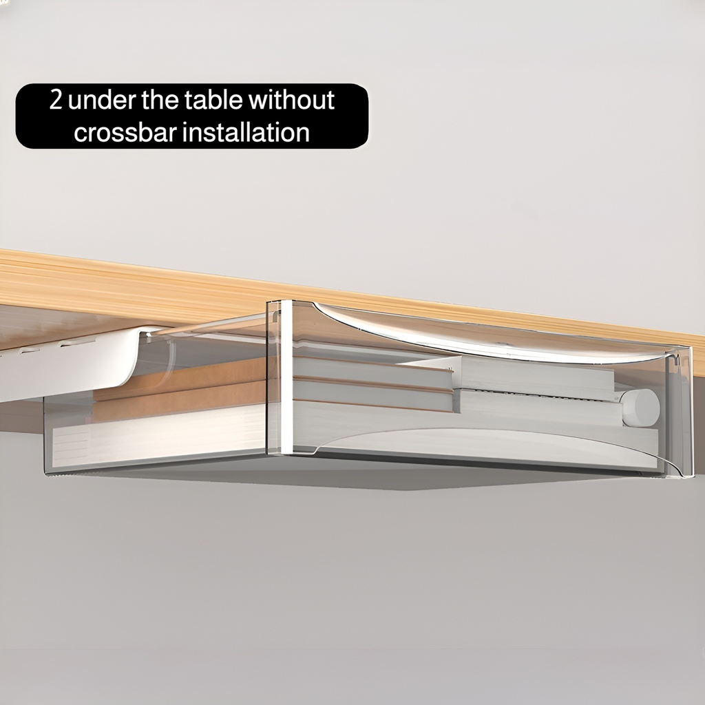 No-Drill Under-Desk Storage Drawer