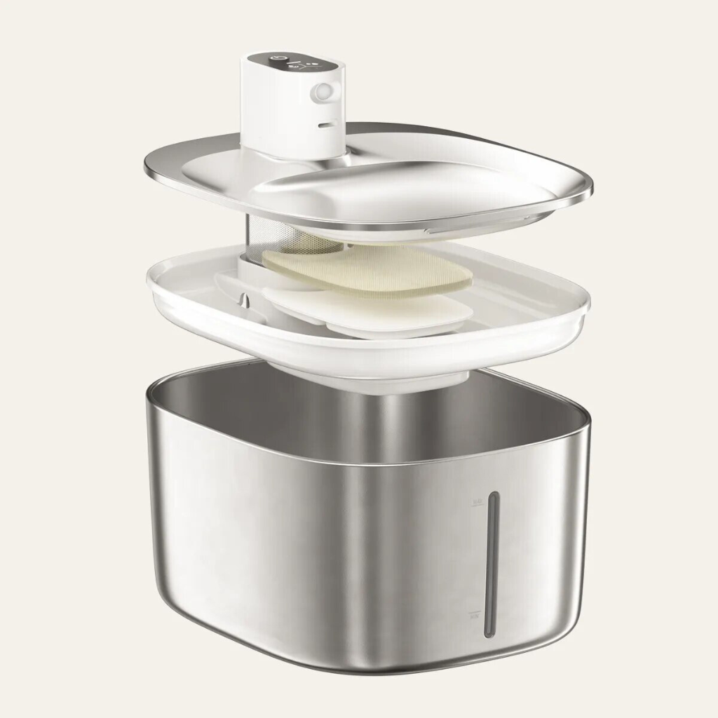 Cat Drinking Fountain - Automatic Stainless Steel Pet Water Dispenser with Ultra Quiet Pump