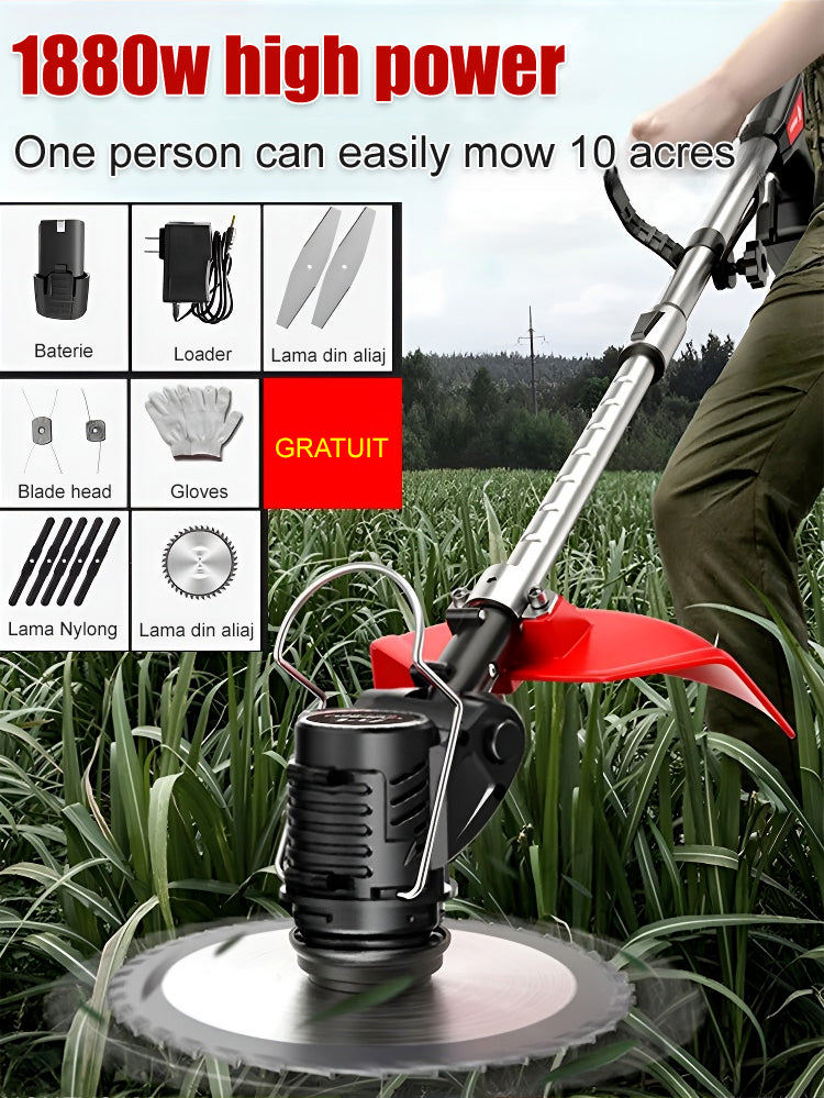 🔥【Portable lithium battery garden lawn mower】Make your yard's lawn look better and tidier.