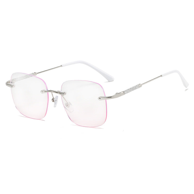 Frameless trimmed reading glasses