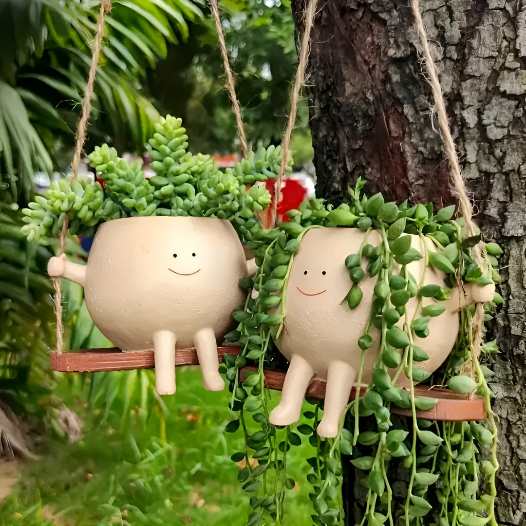 Cute Swing Jar Planter