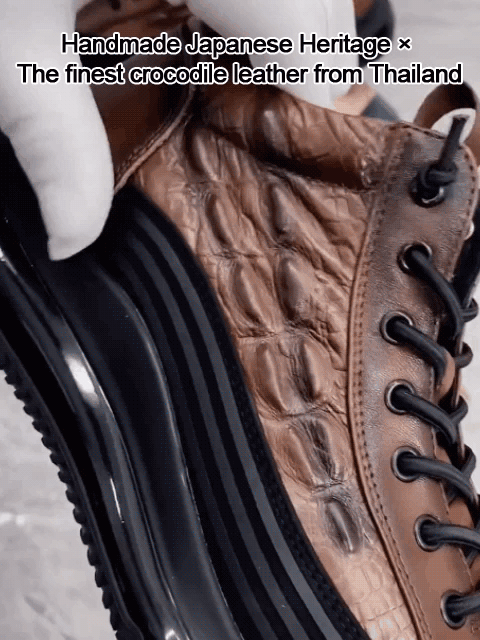 [Japanese Craftsmanship Heritage] Men’s Casual Shoes M ade of Imported Siamese Crocodile Skin✨