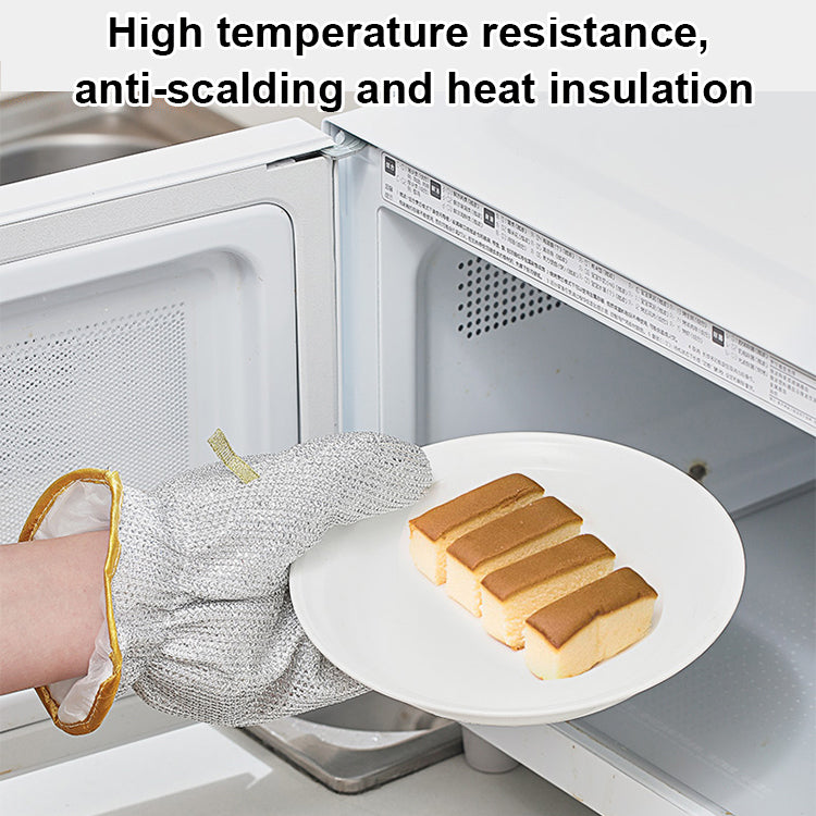 Waterproof and oil-proof dishwashing steel wool gloves