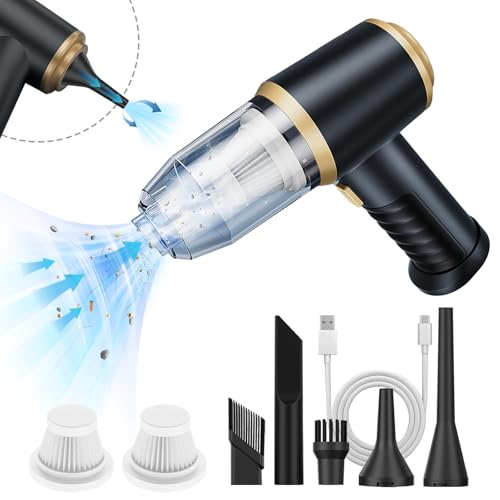 Handheld Car Vacuum Cleaner, 1900OPa VacuumCleaner and Air Gun, 120W High-Power Wireless HandheldCar Vacuum Cleaner, equipped with two filters and multiplenozzles,suitable for cars, homes, offices, and pets.