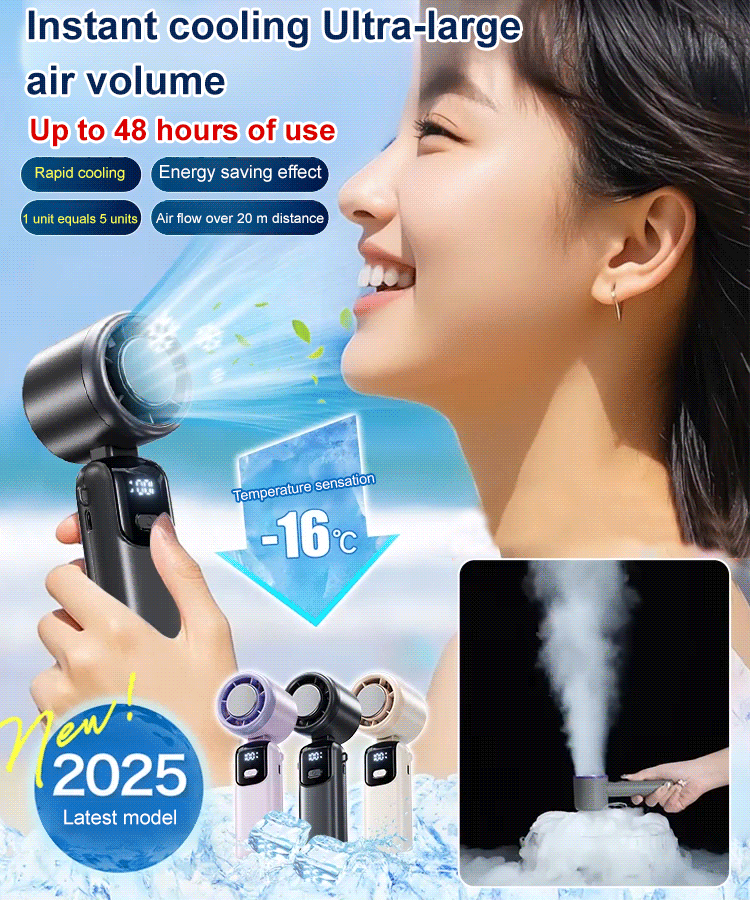 Experience air conditioner-like comfort at any moment ✨ Don't let the heat ruin your summer. With this, stop sweating in three seconds and be enveloped by an icy breeze in just ten seconds. ✨