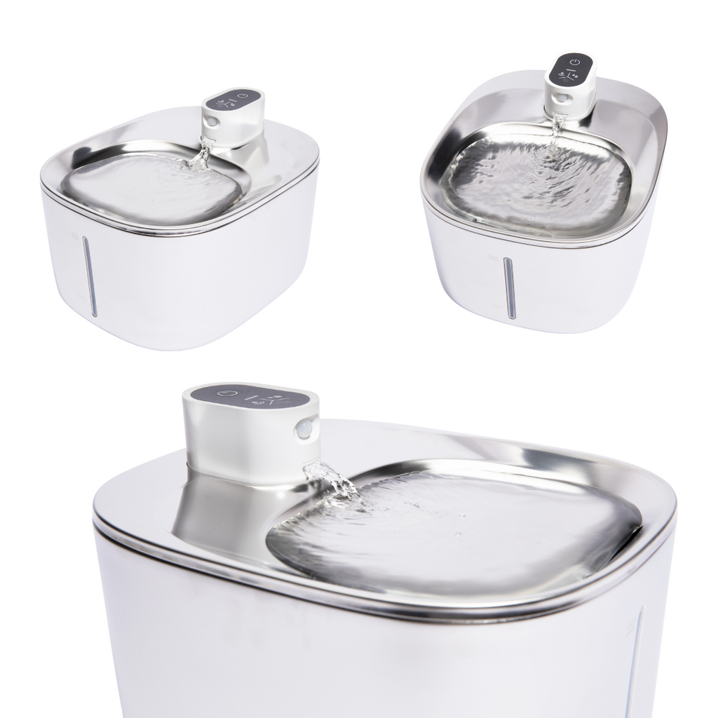 Cat Drinking Fountain - Automatic Stainless Steel Pet Water Dispenser with Ultra Quiet Pump
