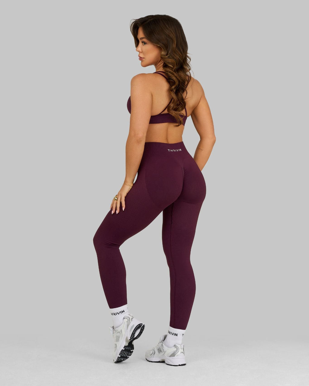 Mid-Waisted Contour Leggings | Winter Plum
