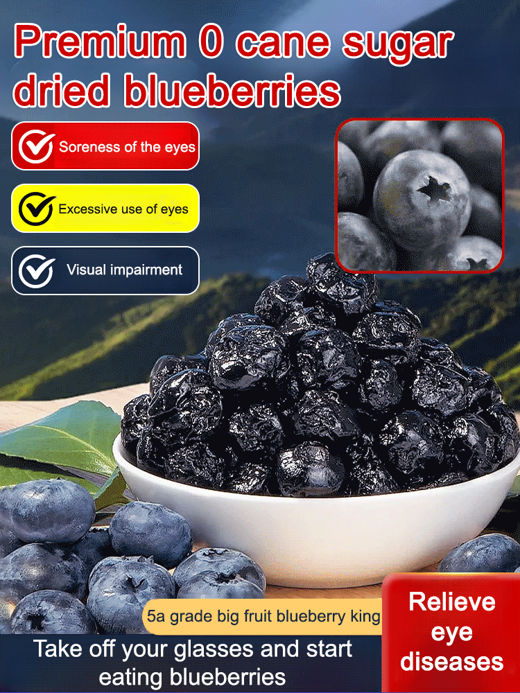 🔥【Premium Sugar-Free Blueberry Dried Fruit】Revitalize Your Vision and Health with Pure Chilean Blueberries!