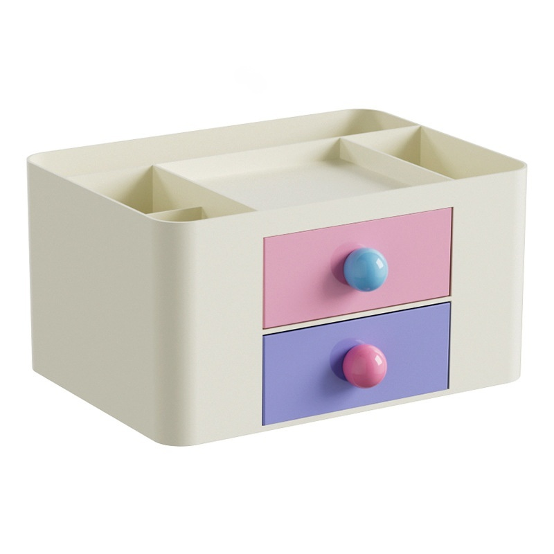 Desktop stackable drawer storage box