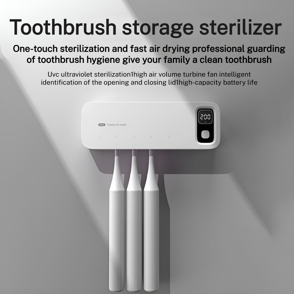 Toothbrush Storage Toothbrush Sterilizer Simple Smart Electric Air Drying Rack Charging UV Storage B