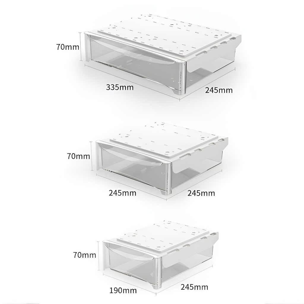 No-Drill Under-Desk Storage Drawer