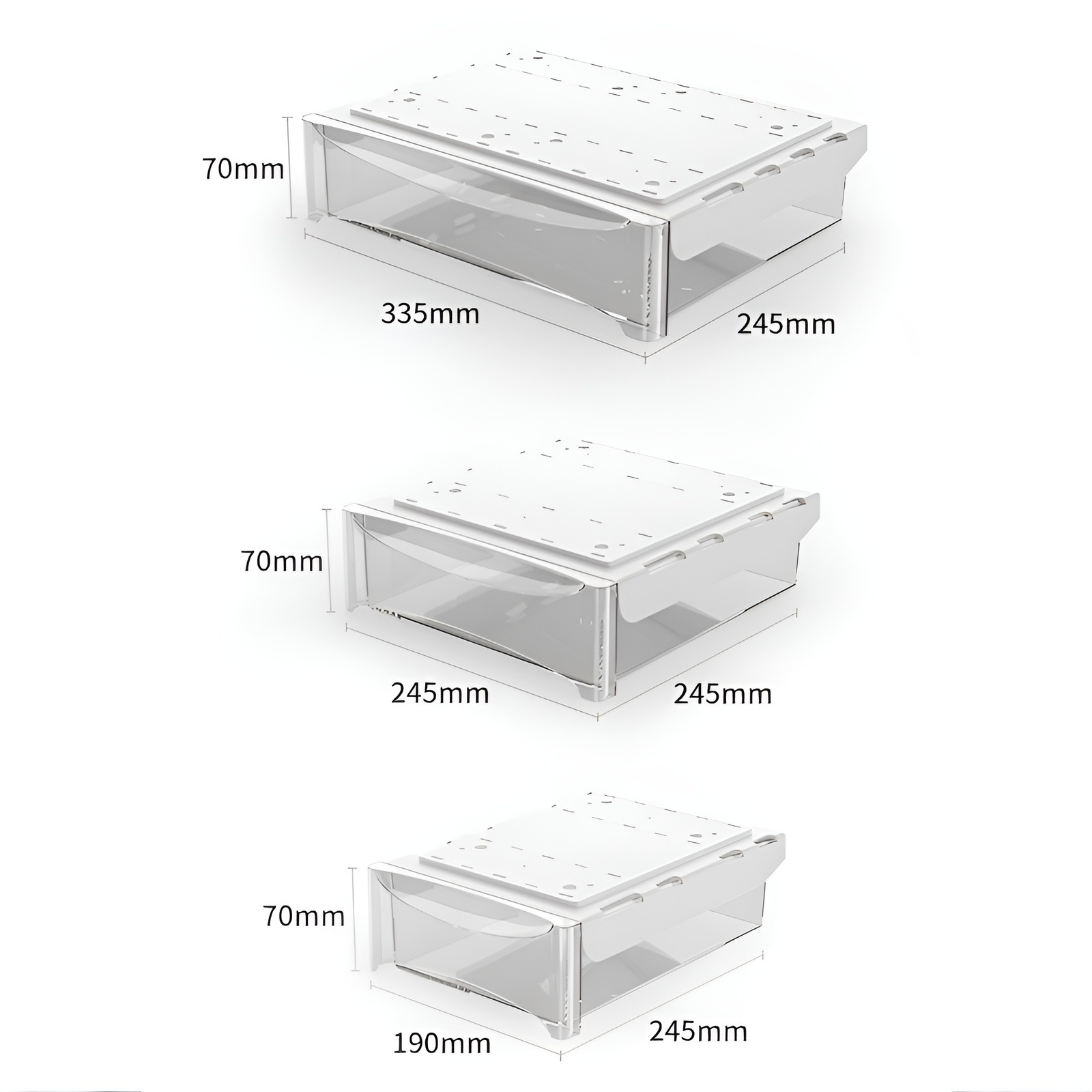 No-Drill Under-Desk Storage Drawer