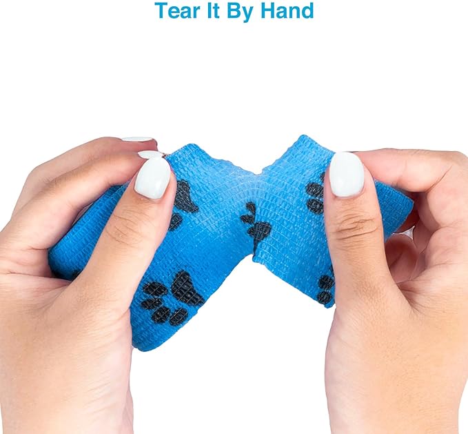 Wrap Cohesive Bandage – Self-Adhesive Dog Paw Wrap for No-Shoe Walks