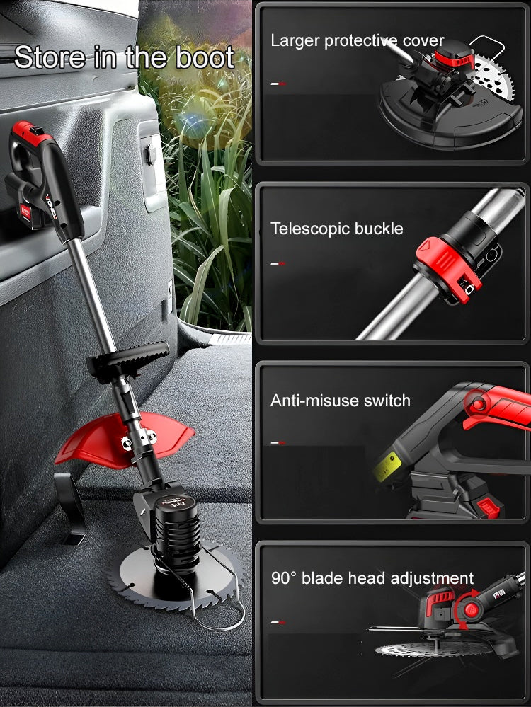 🔥【Portable lithium battery garden lawn mower】Make your yard's lawn look better and tidier.