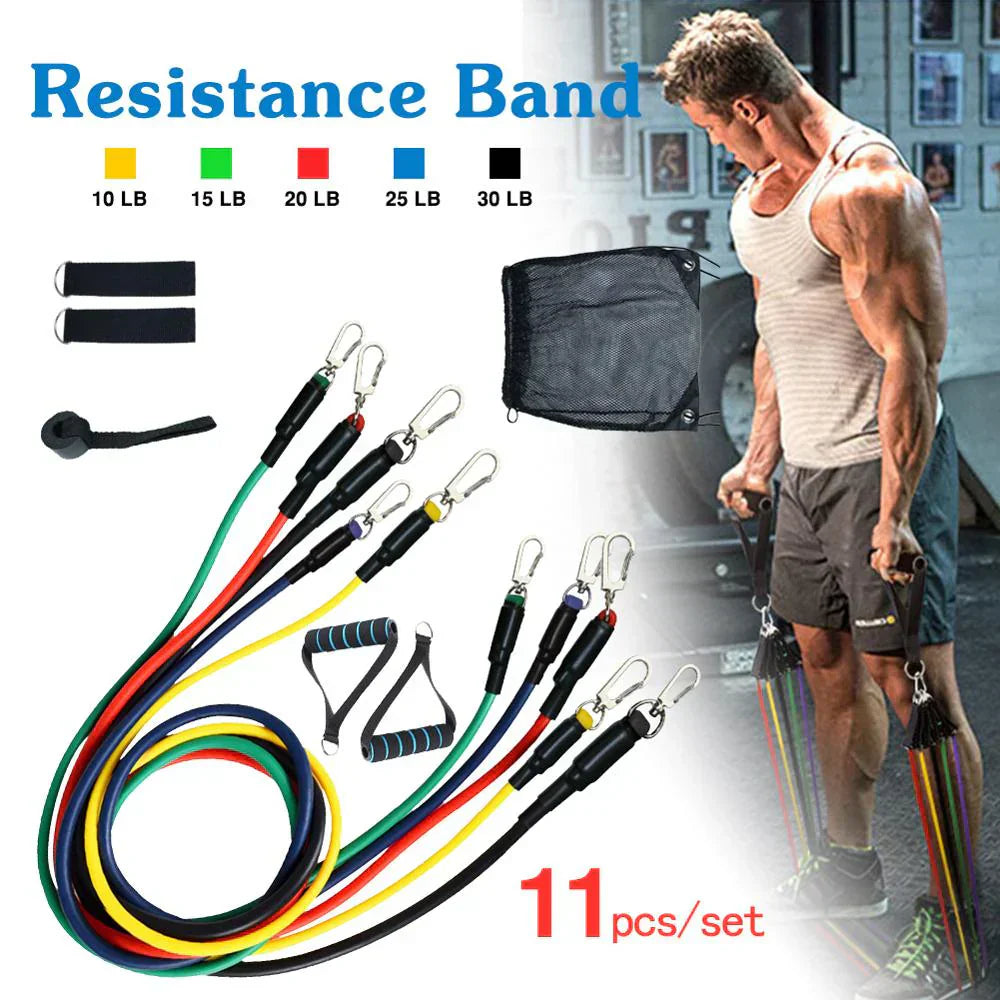 11PCS Power Resistance Band (Home Gym - Anywhere, Anytime
