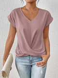 Casual T-shirt with sweetheart neckline