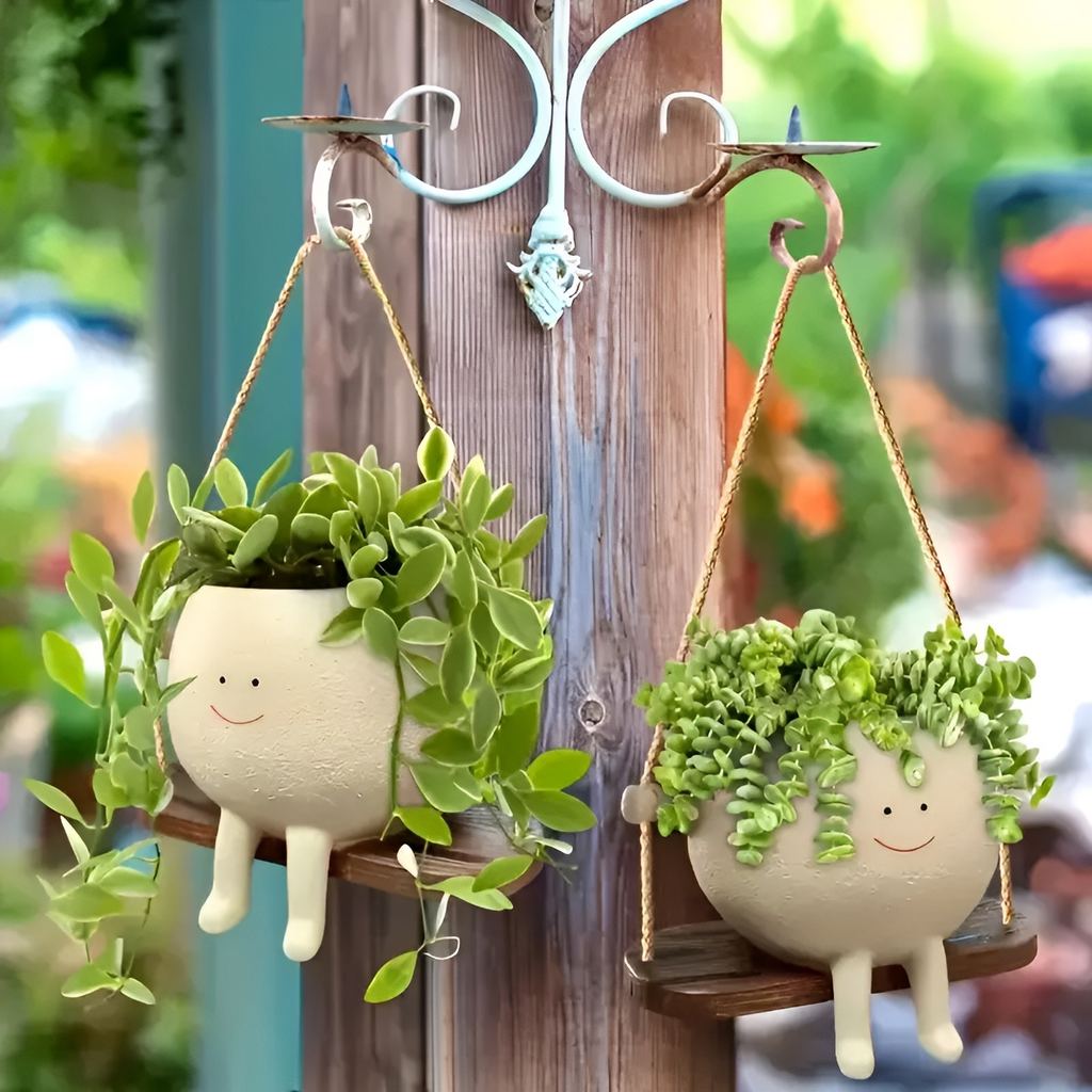 Cute Swing Jar Planter