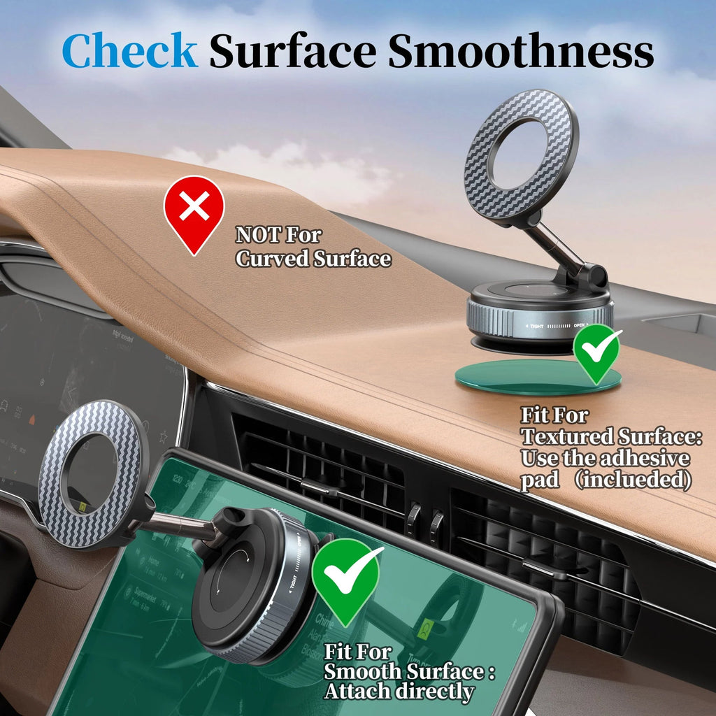 Magnetic Suction Cup - 360° Stretchable Phone Holder with Vacuum Seal