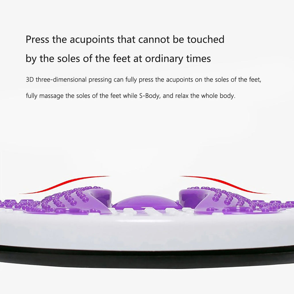 Fitness & Yoga Waist Twisting Disc Massage for Core Shaping with Pull Rope -Function Twister Board for Waist and Foot Massage