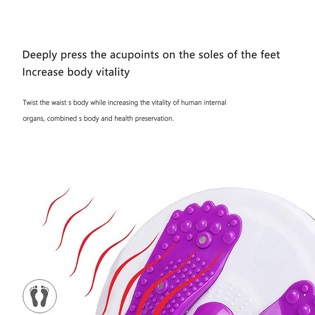 Fitness & Yoga Waist Twisting Disc Massage for Core Shaping with Pull Rope -Function Twister Board for Waist and Foot Massage