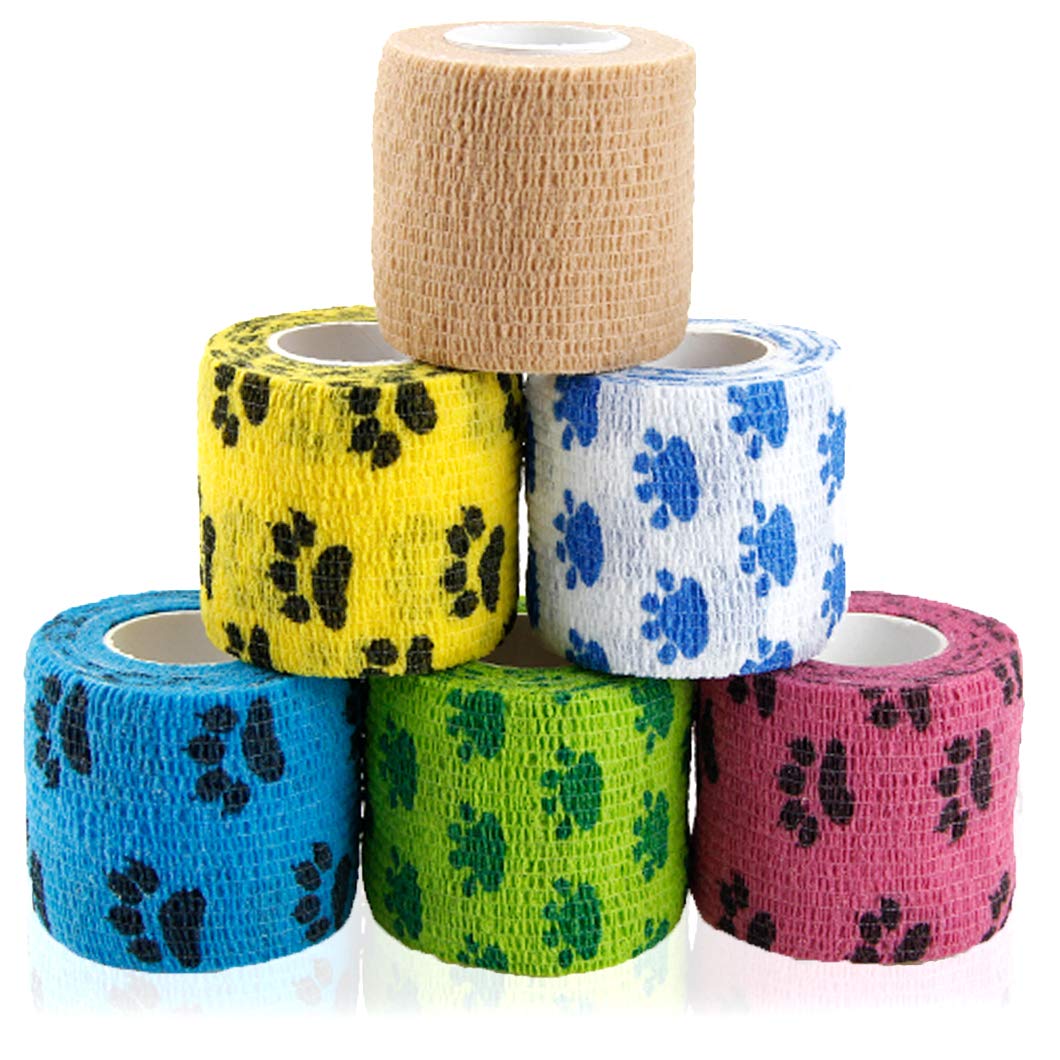 Wrap Cohesive Bandage – Self-Adhesive Dog Paw Wrap for No-Shoe Walks