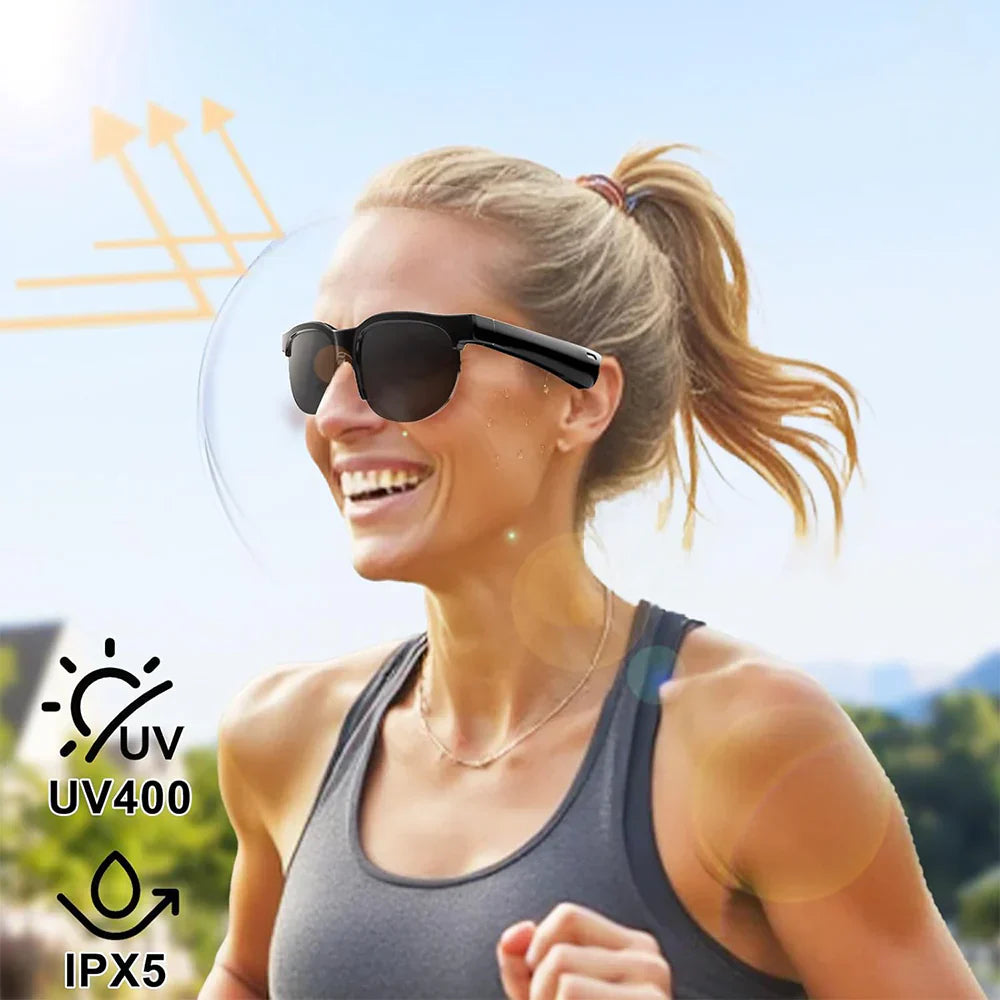 Smart Sunglasses Bluetooth Sunglasses with Built-in Speakers and Microphone