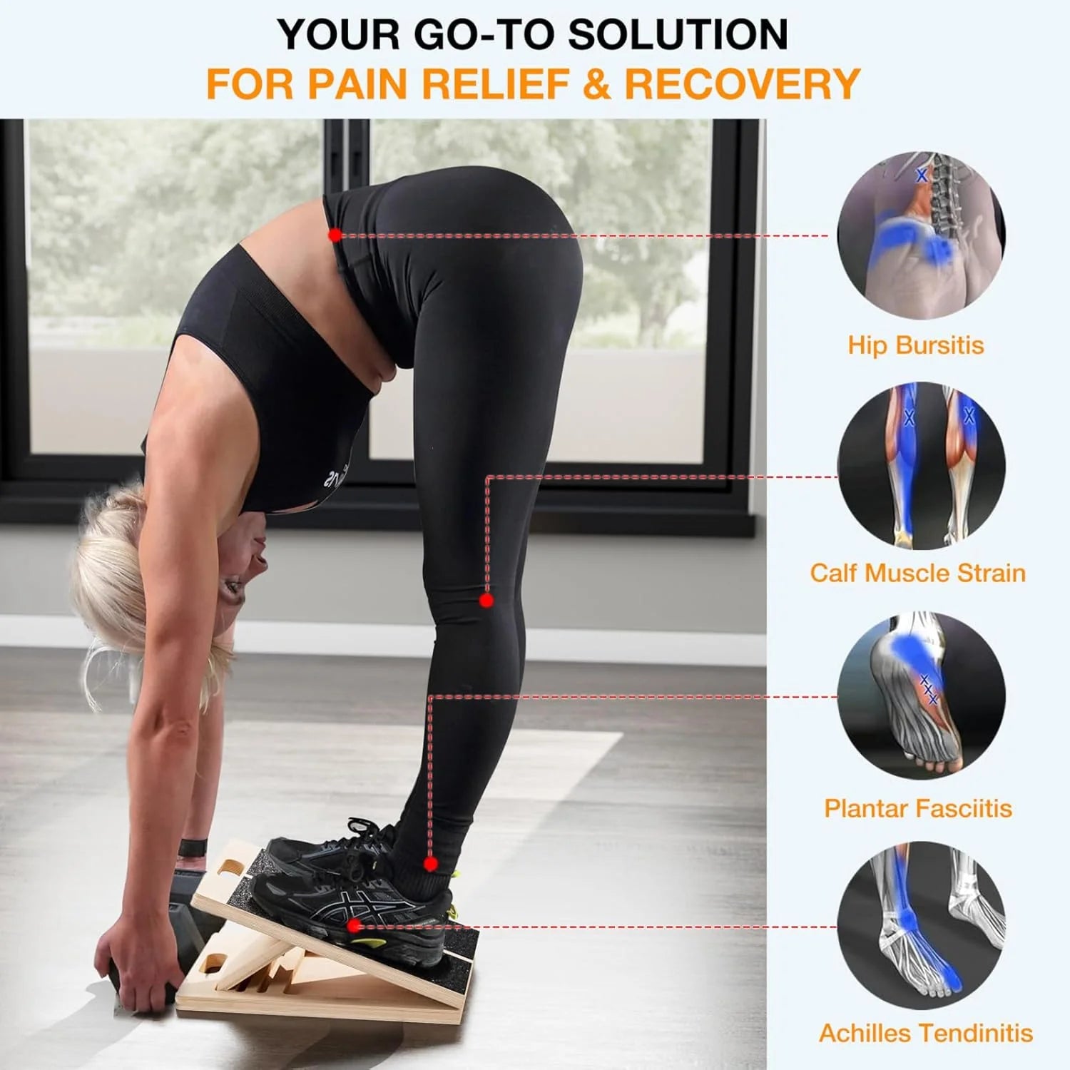 Portable Slant Board For Calf Stretching