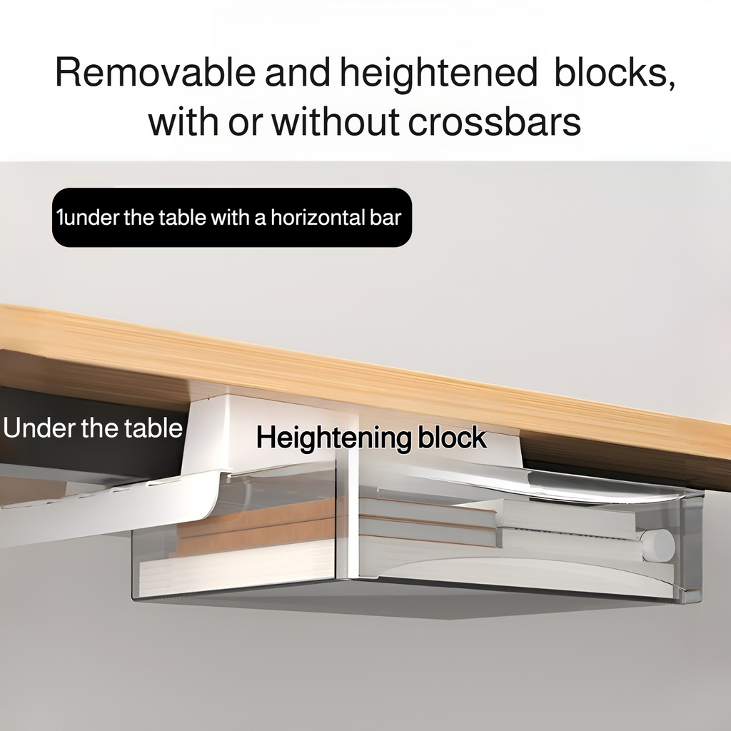 No-Drill Under-Desk Storage Drawer