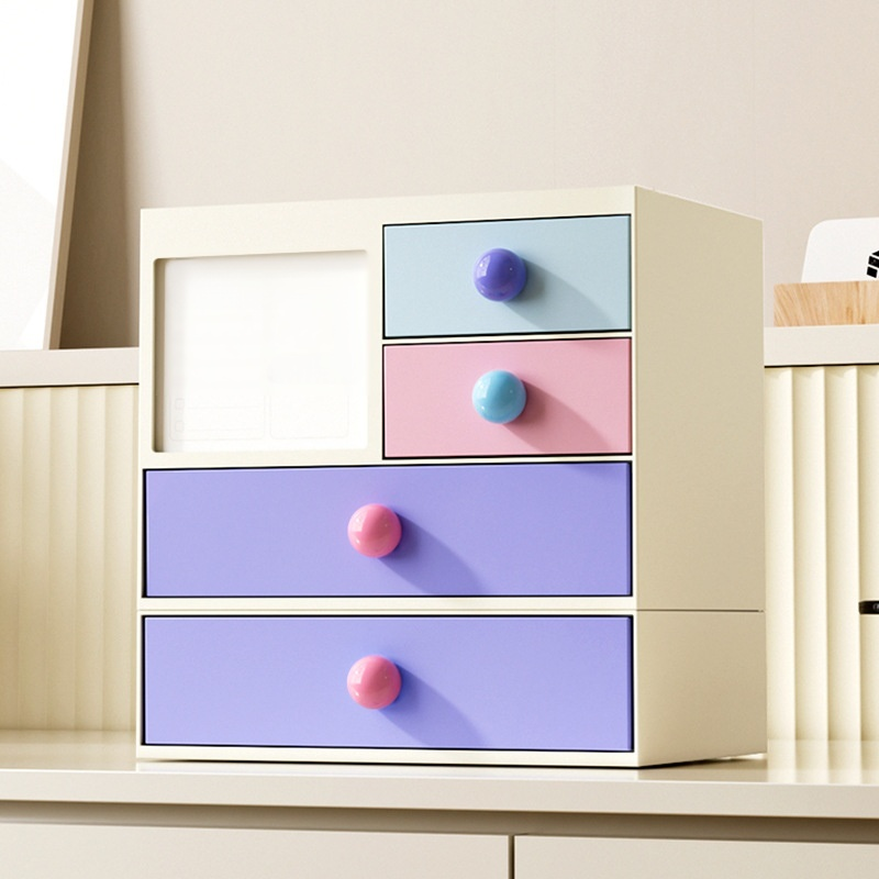 Desktop stackable drawer storage box