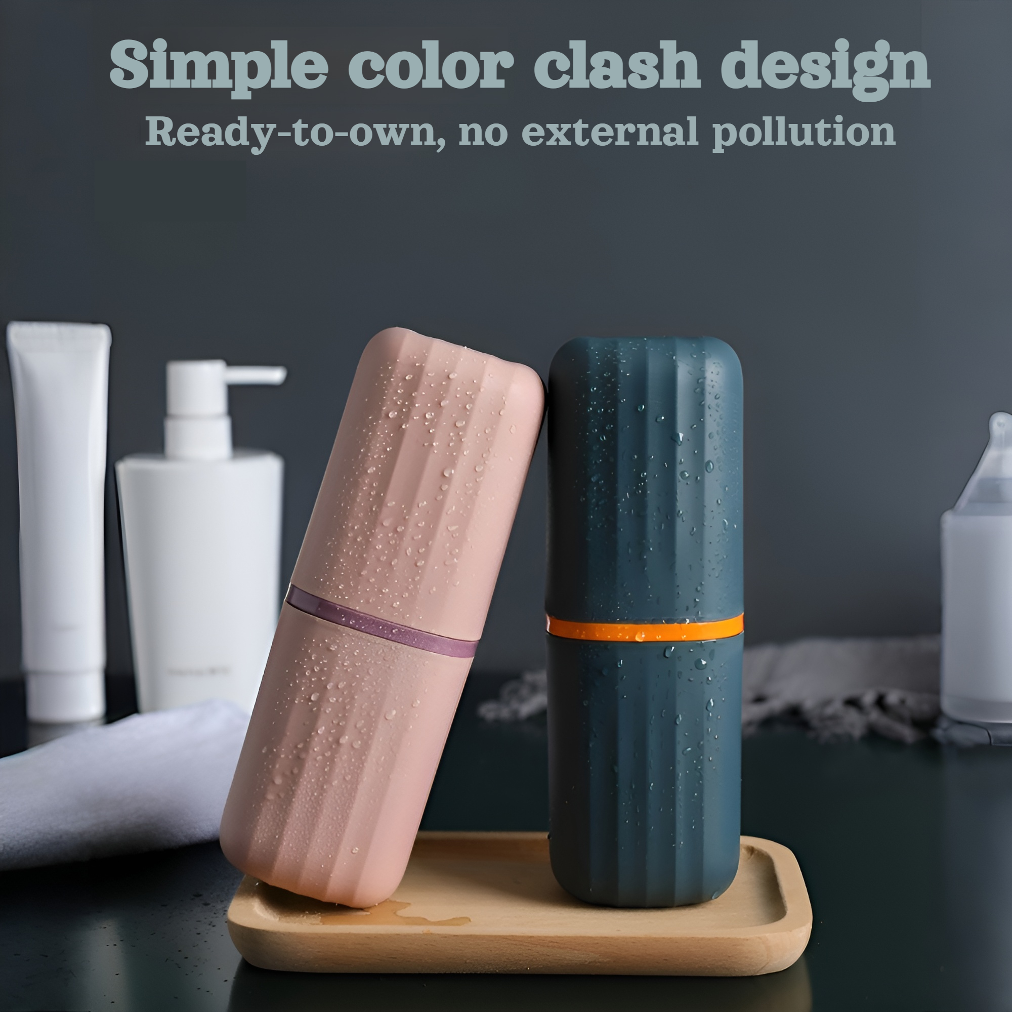 Travel mouthwash cup toothbrush box holiday travel portable toothbrush cup wash storage box plastic