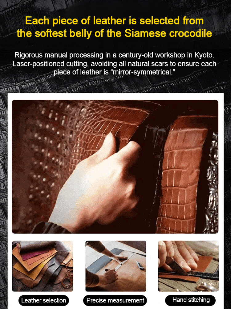 [Japanese Craftsmanship Heritage] Men’s Casual Shoes M ade of Imported Siamese Crocodile Skin✨