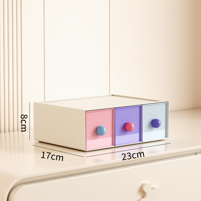 Desktop stackable drawer storage box