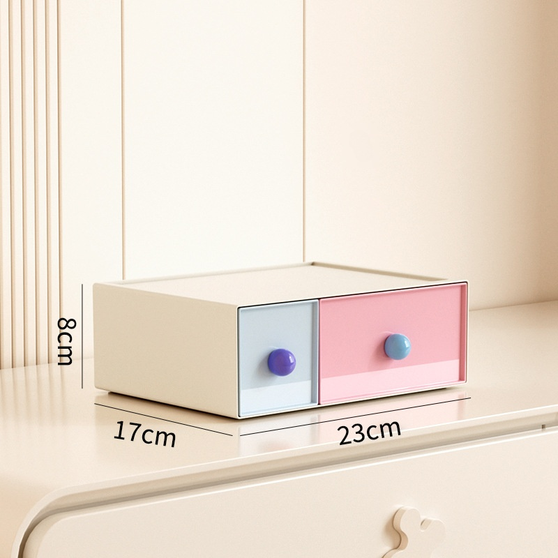 Desktop stackable drawer storage box