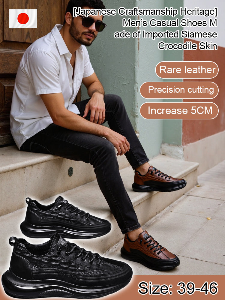 [Japanese Craftsmanship Heritage] Men’s Casual Shoes M ade of Imported Siamese Crocodile Skin✨