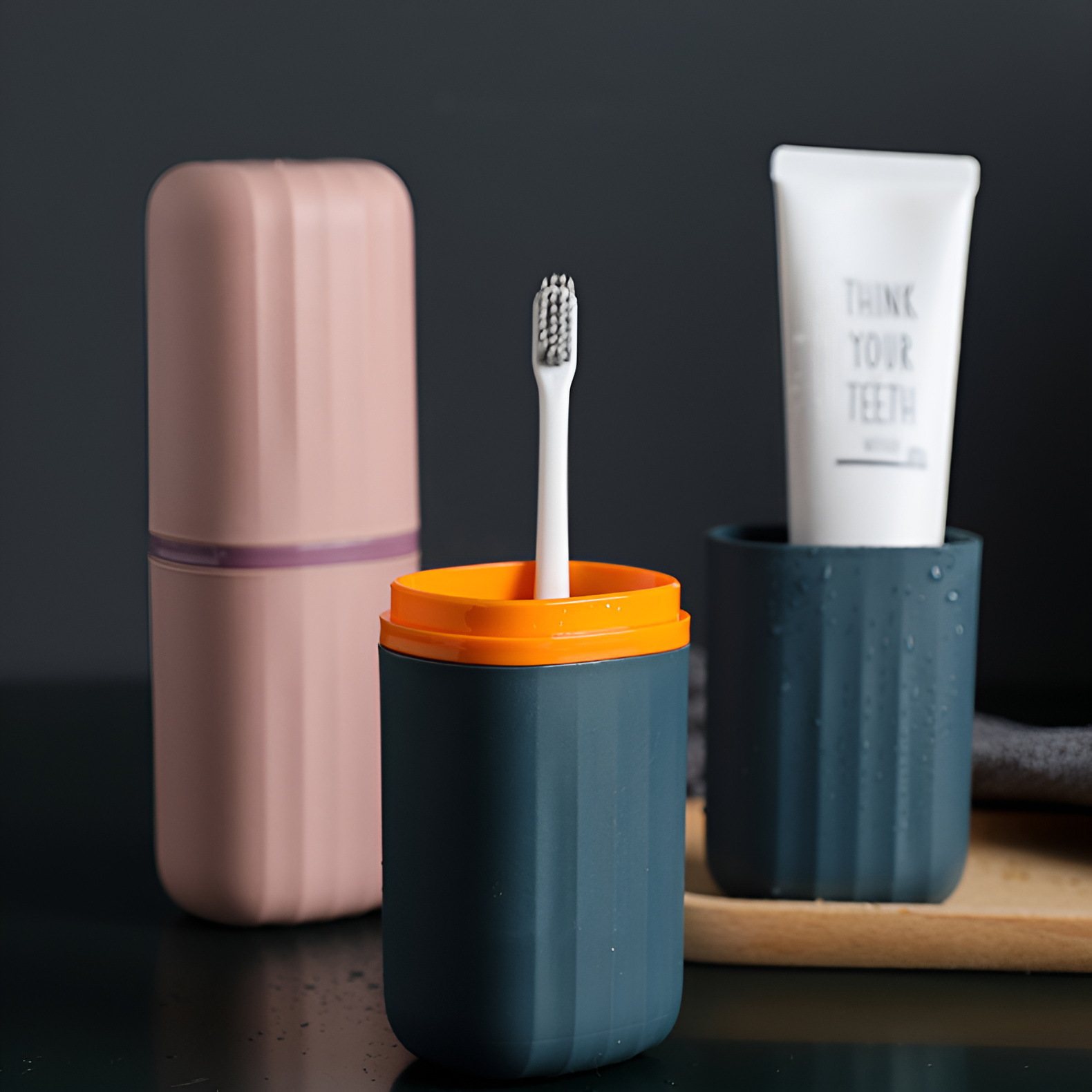 Travel mouthwash cup toothbrush box holiday travel portable toothbrush cup wash storage box plastic