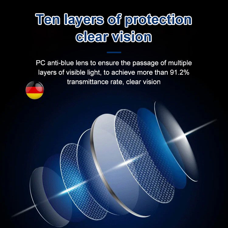 Auto-Focus Glasses 🌟 The lens power automatically adjusts between 100 to 700 degrees to suit your vision needs 🌟 Suitable for various face shapes and stays secure even during vigorous activities 🌟