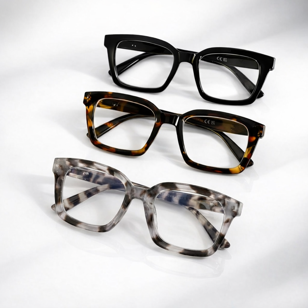 New square-framed blue light blocking glasses