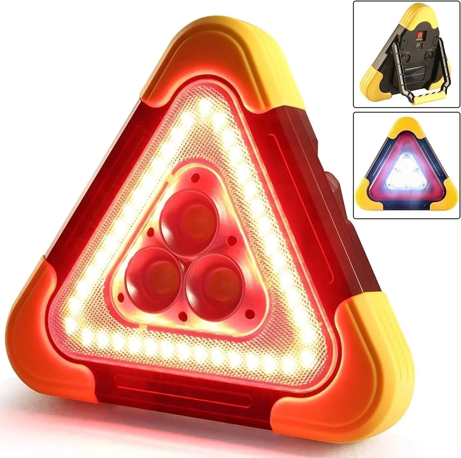 🚗Triangular Solar Emergency Signal Light for the Roadside✨