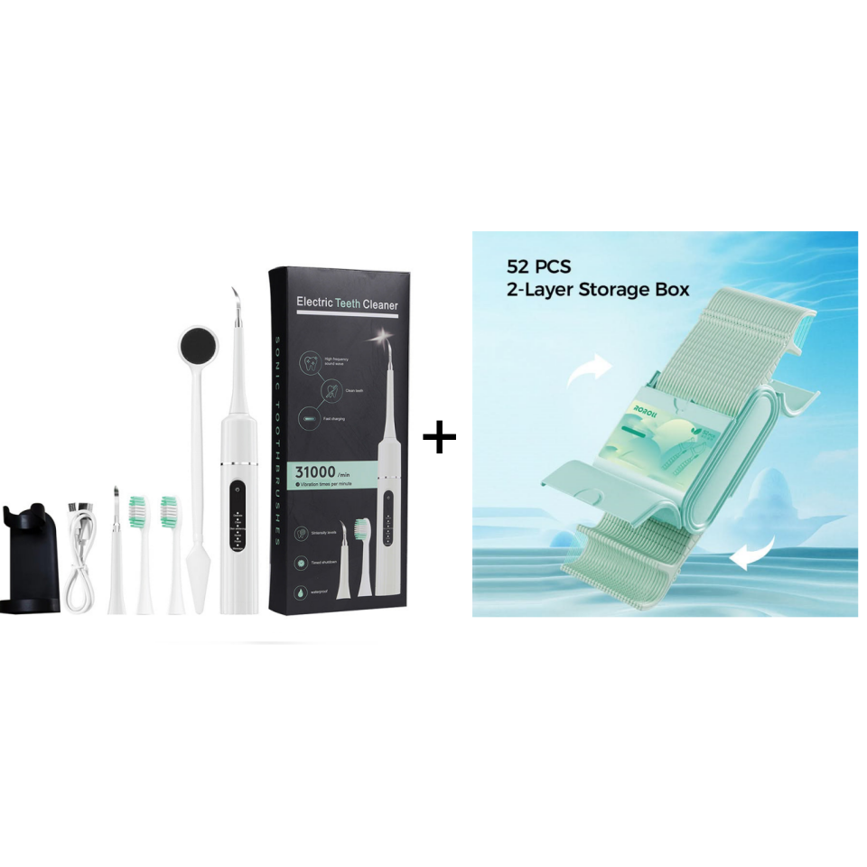 🦷Professional ultrasonic tooth cleaner with multiple functions and speeds