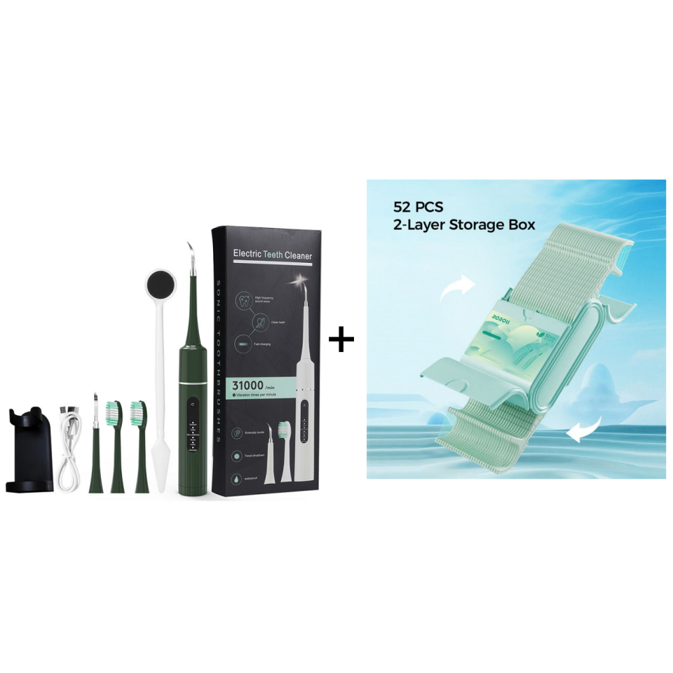 🦷Professional ultrasonic tooth cleaner with multiple functions and speeds