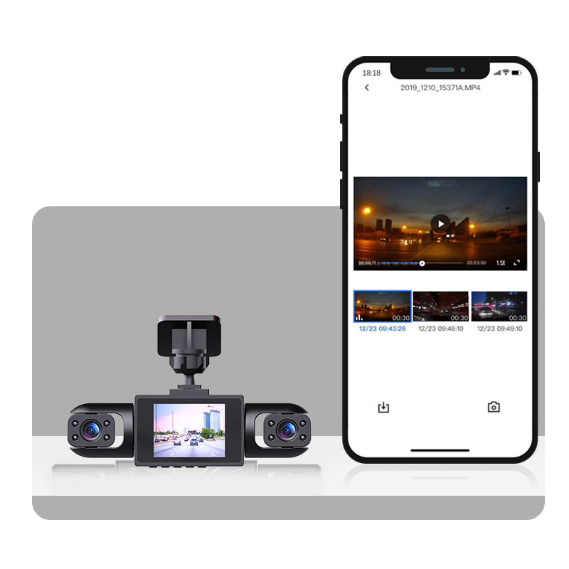 Car Dashcam with 4 Cameras and 360° Surround View