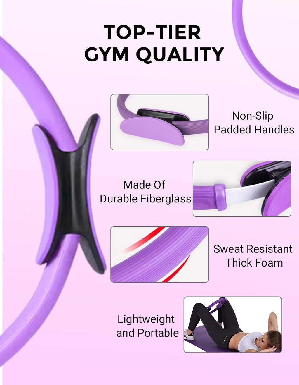 💪🌸 Shape, strengthen, improve posture – the all-in-one Pilates ring for every level! 🌿✨ Sustainable & effective for home use.