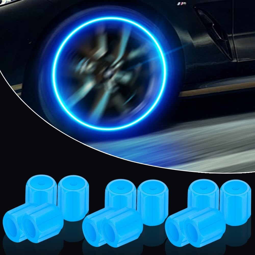 Illuminated valve caps for night drivers